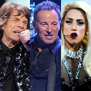 Rolling Stones, Bruce Springsteen, Lady Gaga Rolling Stones, Bruce Springsteen, Lady Gaga